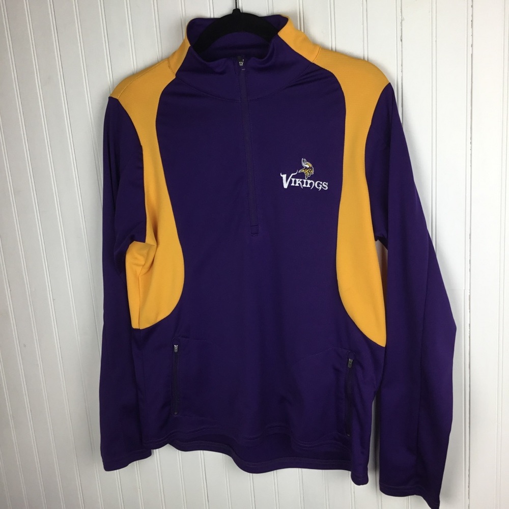 Antigua Minnesota Vikings Quarter Zipper Jacket